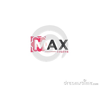 MAX Colors Company Business Modern Name Concept Vector Illustration