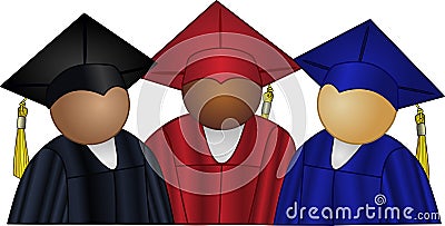 Colors of Graduation Stock Photo