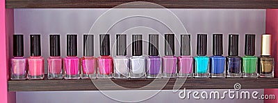 Colors nail polishes Stock Photo