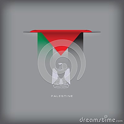 Colors of the national flag Palestine Vector Illustration