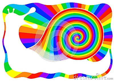 The colors of the snail-shaped Universe - the radiance of Infinity Stock Photo