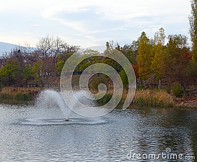 The colors of warm and friendly November autumn Stock Photo