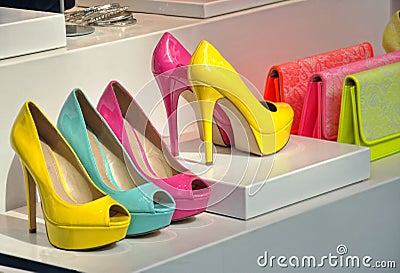 Colorul high heels Stock Photo