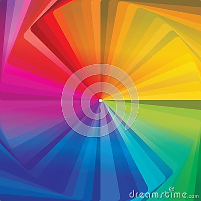 Colorwheel abstract concentric wallpaper Vector Illustration