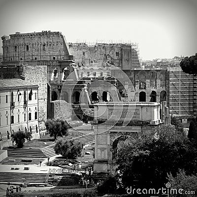 Colosseo Italy Roma Stock Photo