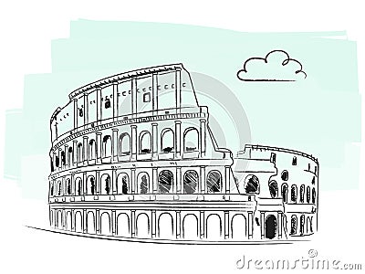 Colosseum vector Vector Illustration