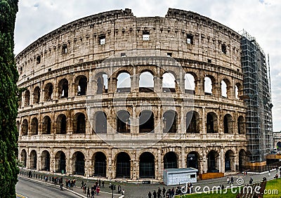 Colosseum or Flavian Amphitheatre in Rome, Italy Stock Photo