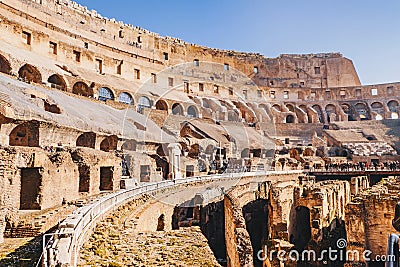 Colosseum interior, Rome, Italy Editorial Stock Photo