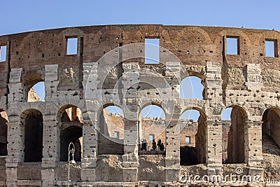 The Colosseum, and the nearby Arch of Constantine Editorial Stock Photo