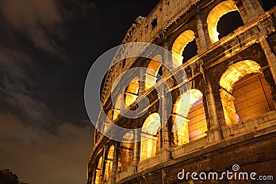 Colosseum by night Stock Photo
