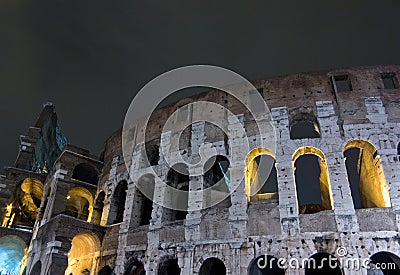 Colosseum night scene Stock Photo