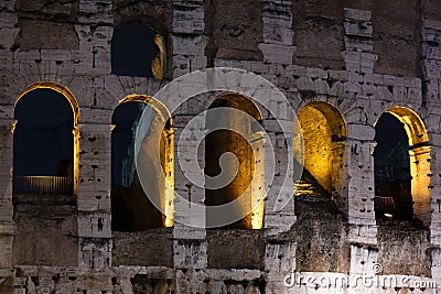 Colosseum night view, Rome. Stock Photo