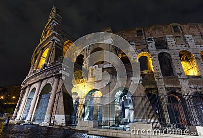 Colosseum night view, Rome. Stock Photo