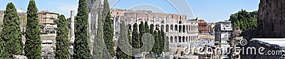 The Colosseum Panorama Editorial Stock Photo