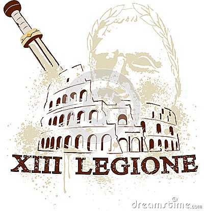 The colosseum of rome Vector Illustration