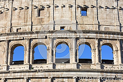 Colosseum, 1st century antique, oval amphitheatre in the centre of the city, Rome, Italy Stock Photo