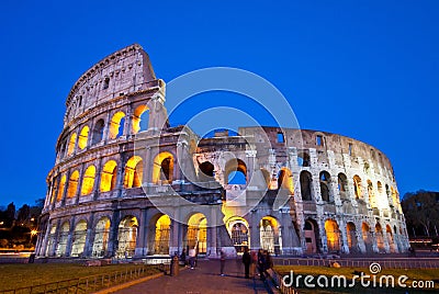 Colosseum at twilight Stock Photo