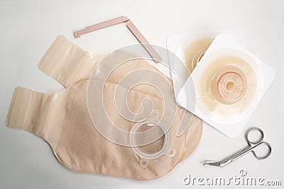 Colostomy Supplies Stock Photo