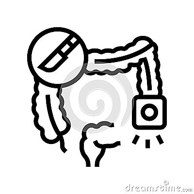 colostomy surgery line icon vector illustration Vector Illustration