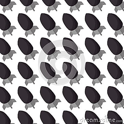 Colot pattern with rocket icon Vector Illustration
