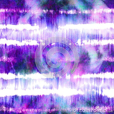 Colour Bleed Purple Stripe Tie Dye Print Stock Photo