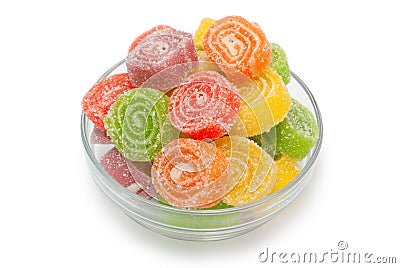 Colour fruit jellies Stock Photo