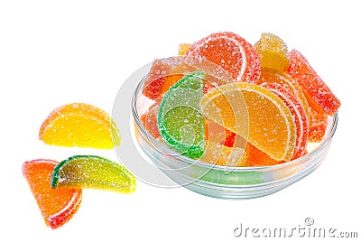 Colour fruit jellies Stock Photo