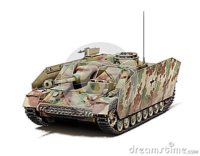 Illustration of a Stug 4 German tank destroyer Stock Photo