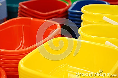 Colour new basins Stock Photo