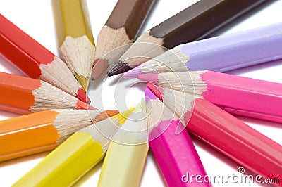 Colour pencils Stock Photo