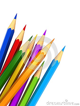 Colour pencils Stock Photo