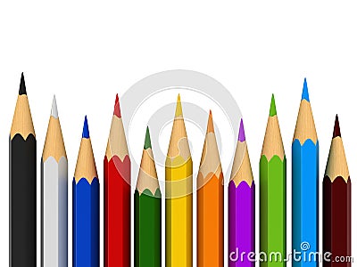 Colour pencils Stock Photo