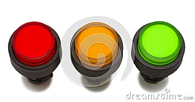 Colour push Button in line Stock Photo