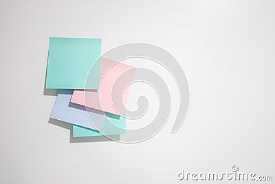 Colour sticky note isolated on white background Stock Photo