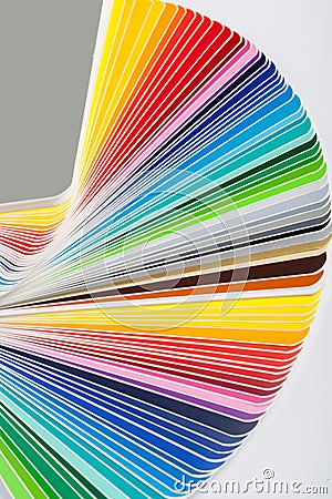 Colour swatches book Stock Photo