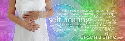 Colour Therapy Self Healing Word Cloud Stock Photo