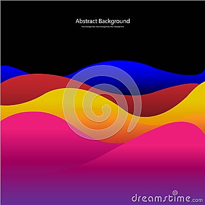 Colour Wave Colourful Abstract Background Illustration Vector Illustration