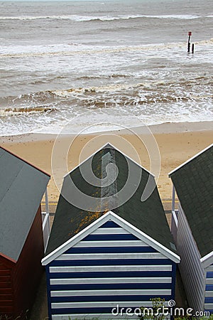 A coloured beach hut Stock Photo