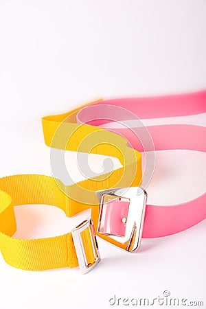 Coloured belts Stock Photo