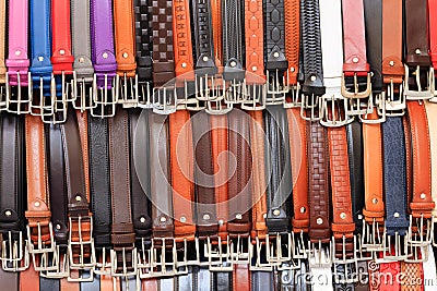 Coloured belts background Stock Photo