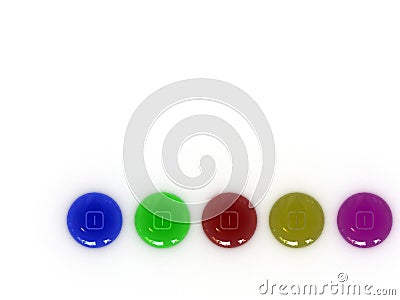 Coloured buttons Stock Photo