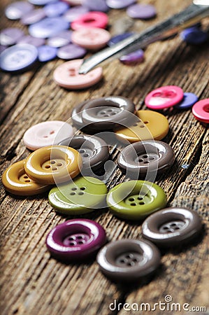 Coloured buttons Stock Photo