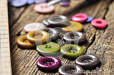 Coloured buttons Stock Photo