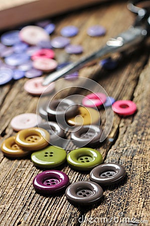 Coloured buttons Stock Photo