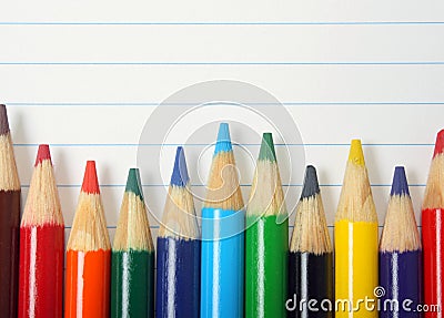 Coloured Drawing Pencils Stock Photo