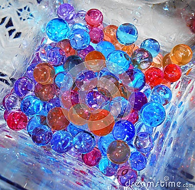 Coloured Gelatin balls Stock Photo