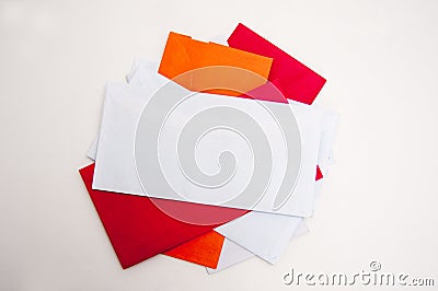 Coloured letters pile Stock Photo
