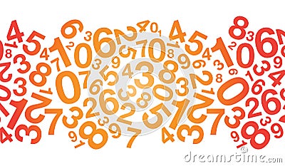 Coloured number background Vector Illustration
