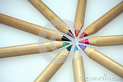 Coloured pencils Stock Photo