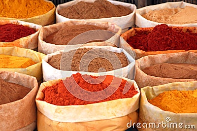 Coloured spices Stock Photo